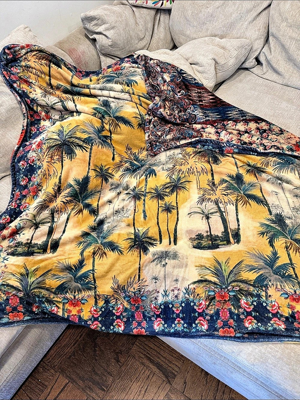 Johnny Was Floral Tunic in Yellow & Blue